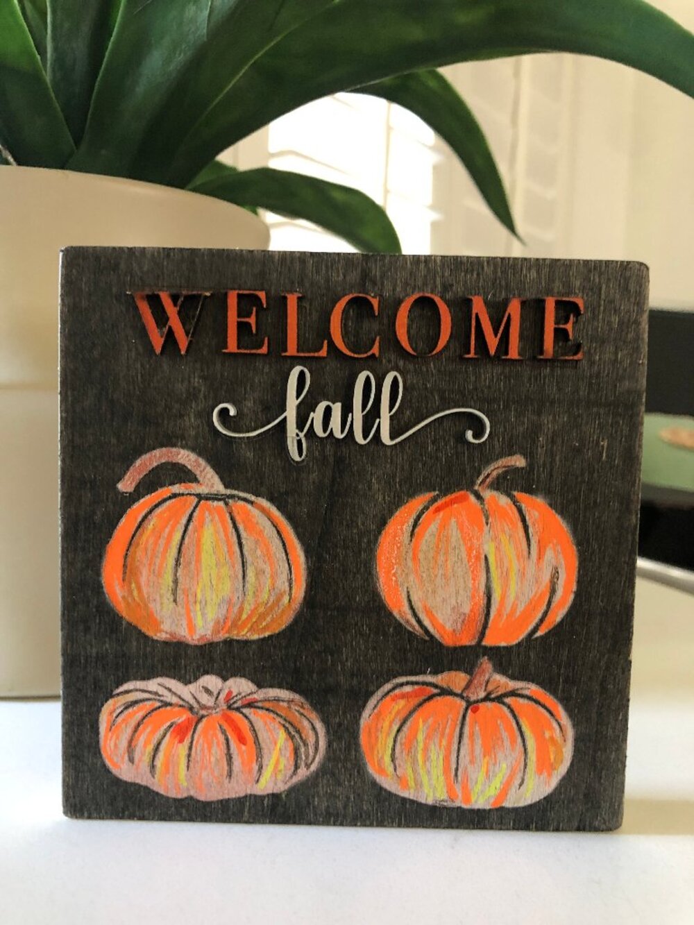 Welcome Fall: Handmade Wall Art, Home Decor for Autumn & Fall, Hanging Sign